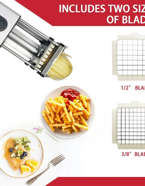 Load image into Gallery viewer, Kitchen Gadget Electric French Fry Cutter with Blades Stainless Steel Vegetable Potato Carrot for Commercial Household
