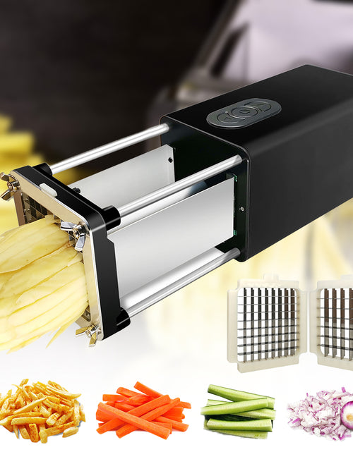 Load image into Gallery viewer, Kitchen Gadget Electric French Fry Cutter with Blades Stainless Steel Vegetable Potato Carrot for Commercial Household
