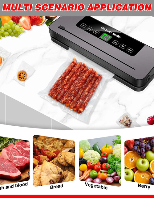 Load image into Gallery viewer, Vacuum Sealer Machine Electric Sealing Machine Automatic Food Dry Wet Vaccum Packing Saver with 10 Free Sealing Bags
