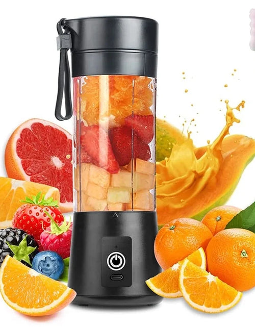 Load image into Gallery viewer, Portable Blender Cup,Electric USB Juicer Blender,Mini Blender Portable Blender for Shakes and Smoothies, Juice,380Ml, Six Blades Great for Mixing,
