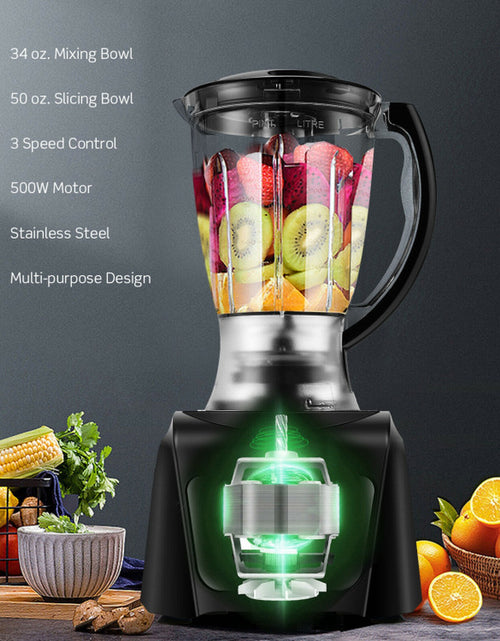 Load image into Gallery viewer, 8 Cup Food Processor 500W Variable Speed Blender Chopper with 3 Blades
