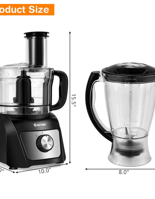 Load image into Gallery viewer, 8 Cup Food Processor 500W Variable Speed Blender Chopper with 3 Blades
