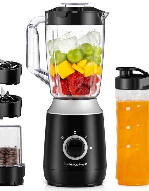 Load image into Gallery viewer, Blender for Smoothies and Shakes, 35Oz Jar, Personal Blender Travel Cup, Coffee Grinder (Black)
