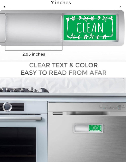 Load image into Gallery viewer, Dishwasher Magnet, Clean Dirty Sign Indicator for Dishwasher Easy to Read and Strong Slide for Changing Signs, Sleek Design, Heavy Duty Magnet with Optional Stickers (Pastel)
