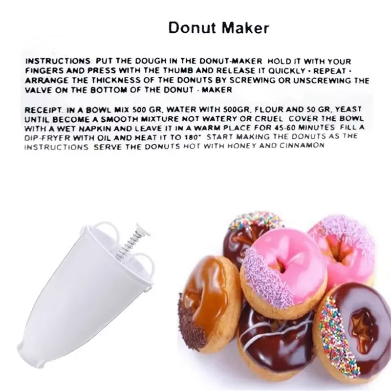 DIY Confectionery Pastry Baking Tools Donut Maker Dispenser Donut Making Artifact Creative Dessert Gadget Bakeware Cooking Tool